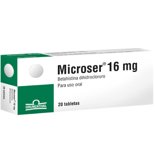 MICROSER BETAHISTINA 16MG TAB X 20 (GRUNENTHAL)